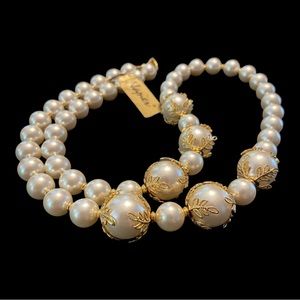 Vintage Napier Faux Pearl Necklace NWT